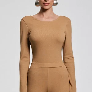BODY MANGA LONGA COSTAS ABERTAS KAKI
