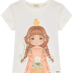Blusa em Cotton 95355 Kukiê Infantil Menina