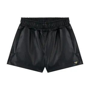 Shorts em Couro Eco 91759 Kukiê Infantil Menina